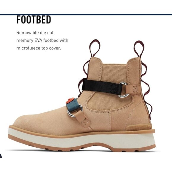 Sorel Women's Hi-Line EQ Chelsea Boots - Waterproof, Suede,‎  Ceramic, Chalk, 9 - Picture 3 of 10